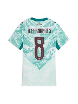Portugal Bruno Fernandes #8 Replika Borta Kläder Dam VM 2026 Kortärmad